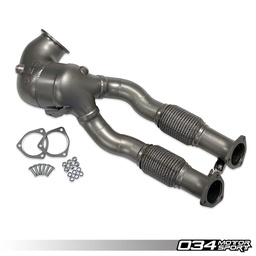 [034-105-4044] CAST STAINLESS STEEL RACING DOWNPIPE, AUDI 8S TTRS AND 8V.5 RS3