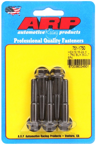 5/16-24 x 1.750 hex black oxide bolts