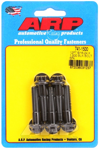 5/16-24 x 1.500 12pt black oxide bolts