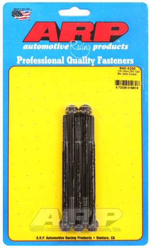 1/4-20 x 4.250 12pt black oxide bolts