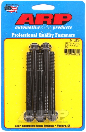 5/16-24 x 3.500 12pt black oxide bolts