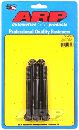 5/16-24 x 3.750 12pt black oxide bolts