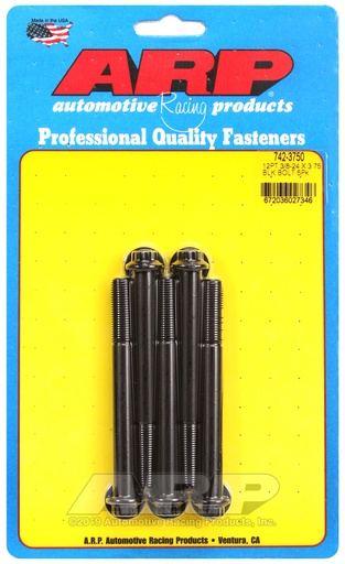 3/8-24 x 3.750 12pt black oxide bolts