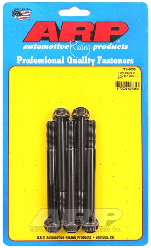 3/8-24 x 4.000 12pt black oxide bolts