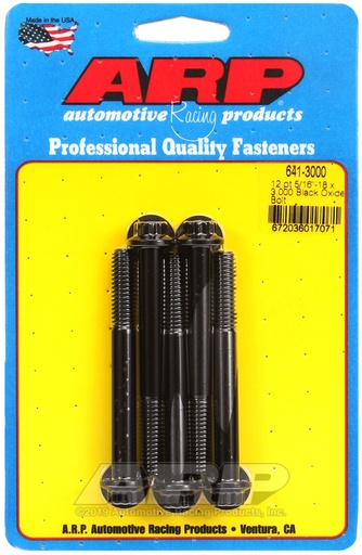 5/16-18 x 3.000 12pt black oxide bolts
