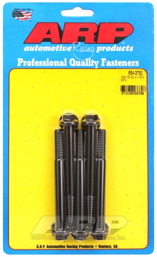 3/8-16 x 3.750 hex 7/16 wrenching black oxide bolts