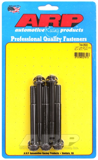 3/8-24 x 3.500 12pt 7/16 wrenching black oxide bolts