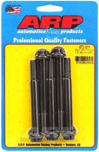 M10 x 1.50 x 90  12pt black oxide bolts