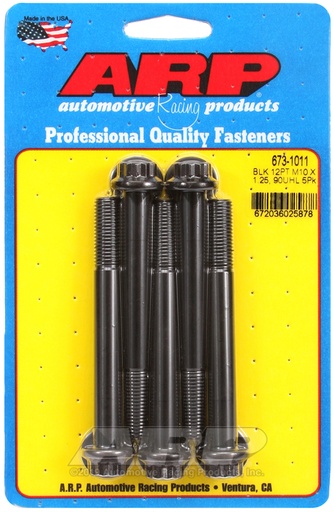 M10 x 1.25 x 90  12pt black oxide bolts