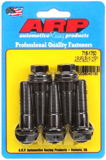 1/2-20 x 1.750 hex black oxide bolts