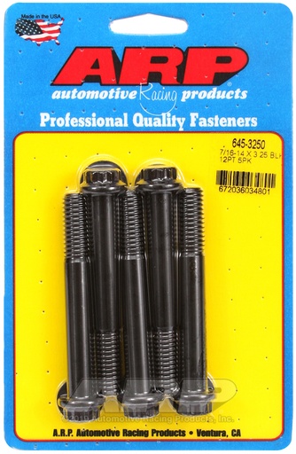7/16-14 X 3.250 12pt 1/2 wrenching black oxide bolts