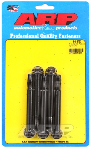 7/16-14 X 3.750 12pt 1/2 wrenching black oxide bolts