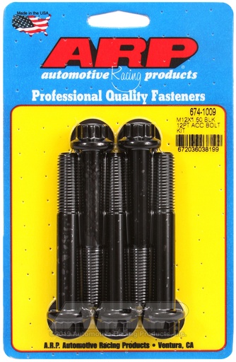 M12 x 1.50 x 80 12pt black oxide bolts