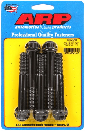 1/2-13 x 3.250 12pt black oxide bolts
