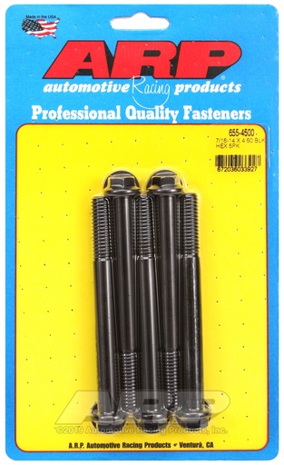7/16-14 X 4.500 hex 1/2 wrenching black oxide bolts