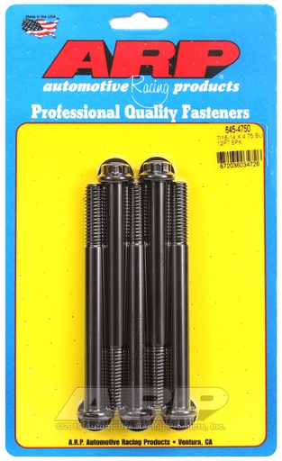 7/16-14 X 4.750 12pt 1/2 wrenching black oxide bolts