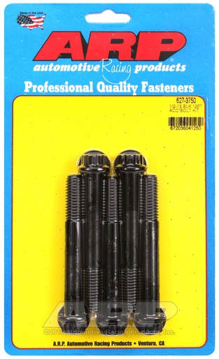 1/2-13 x 3.750 12pt black oxide bolts