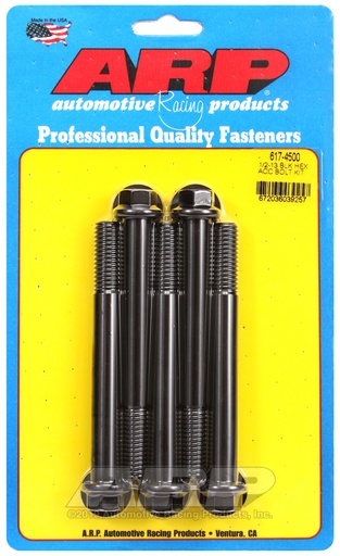 1/2-13 x 4.500 hex black oxide bolts