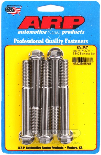 7/16-14 X 3.500 hex 1/2 wrenching SS bolts